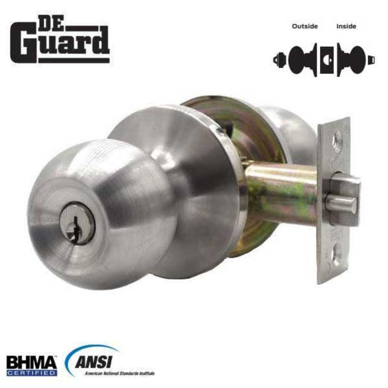 Premium Knob Set - Stainless Steel - Entrance - Grade 3 - ( SC1 / KW1 )