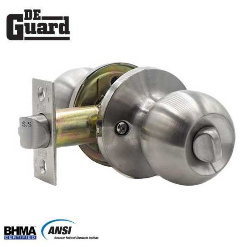 Premium Knob Set - Stainless Steel - Entrance - Grade 3 - ( SC1 / KW1 )