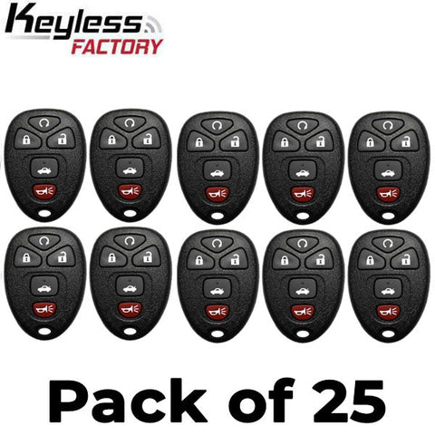 25 x 2004-2013 GM / 5-Button Keyless Entry Remote / PN: 22733524 / KOBGT04A (AFTERMARKET) (Bundle of 25)