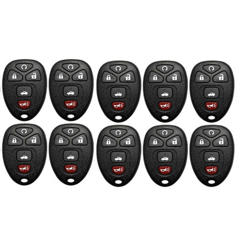 25 x 2004-2013 GM / 5-Button Keyless Entry Remote / PN: 22733524 / KOBGT04A (AFTERMARKET) (Bundle of 25)