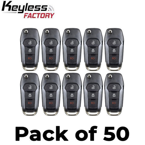 50 x 2015-2022 Ford / 3-Button Flip Key / PN: 164-R8130 / N5F-A08TAA (AFTERMARKET) (Bundle of 50)