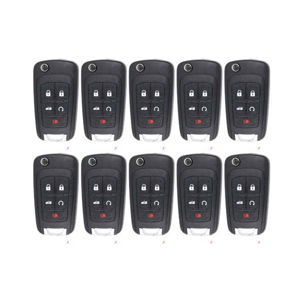 50 x 2010-2019 GM / 5-Button Flip Key / PEPS / PN: 13504199 / OHT01060512 / HU100 / PEPS (AFTERMARKET) (Bundle of 50)