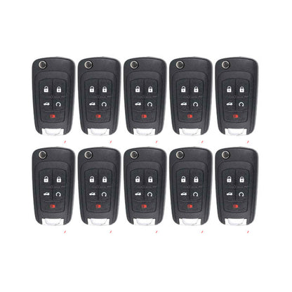 50 x 2010-2019 GM / 5-Button Flip Key / PEPS / PN: 13504199 / OHT01060512 / HU100 / PEPS (AFTERMARKET) (Bundle of 50)