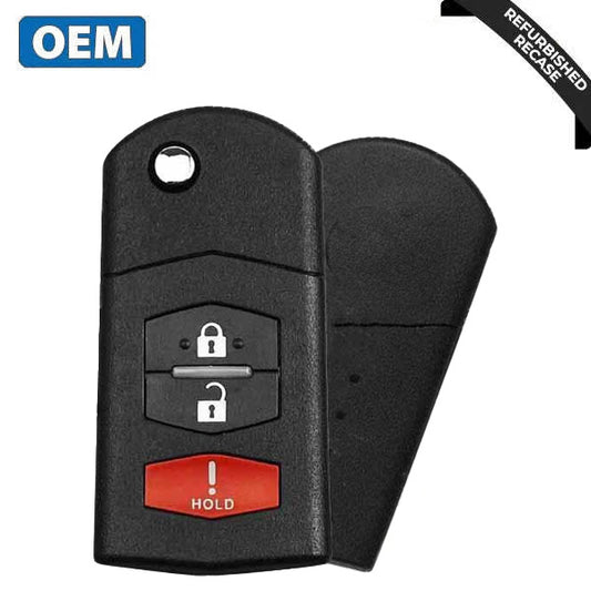 2006-2015 Mazda / 3-Button Flip Key / PN: CC43-67-5RYC / BGBX1T478SKE125-01 (OEM Recase)