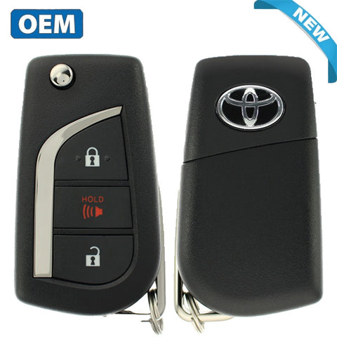 2020-2022 Toyota C-HR / 3-Button Remote Flip Key / PN: 89070-10082  / MOZB3F2F2L (OEM)