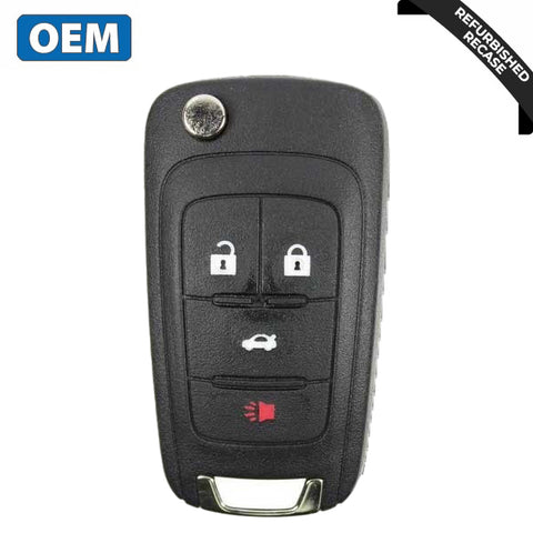 2010-2019 Chevrolet / 4-Button Flip Key HS / non PEPS / PN: 13504200 / OHT01060512 / OHT05918179 (OEM Recase)
