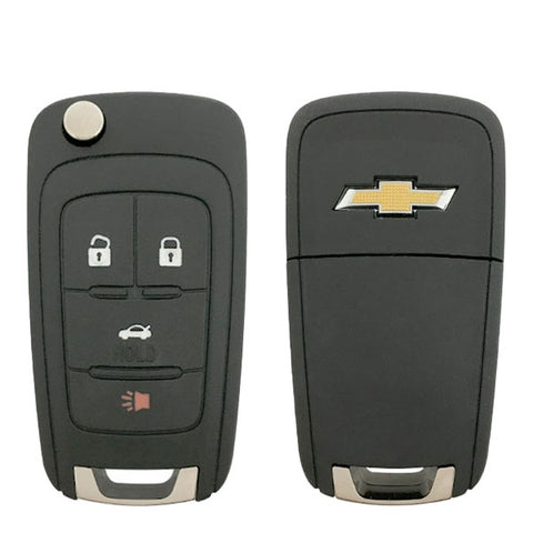 2011-2018 Chevrolet / 4-Button Flip Key / PN: 13500318 / OHT05918179 / HU100 / PEPS (OEM Refurb)