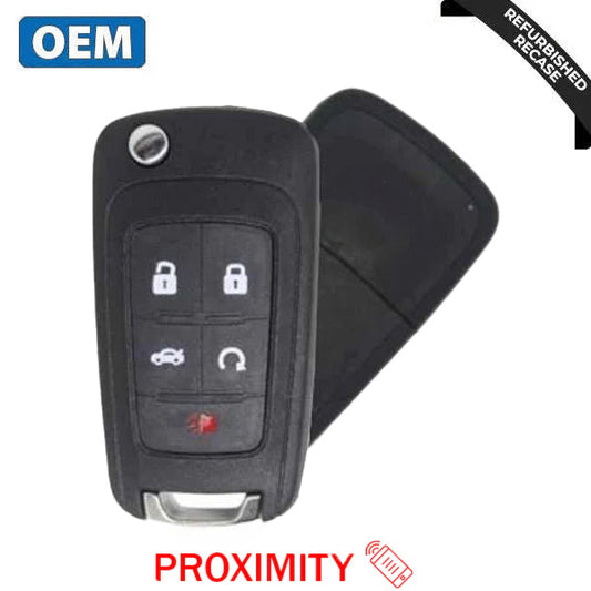 2010-2018 Buick / 5-Button Flip Key / PEPS / PN: 13500224 / P4O9MK74946931 / HU101 / PEPS (OEM Recase)