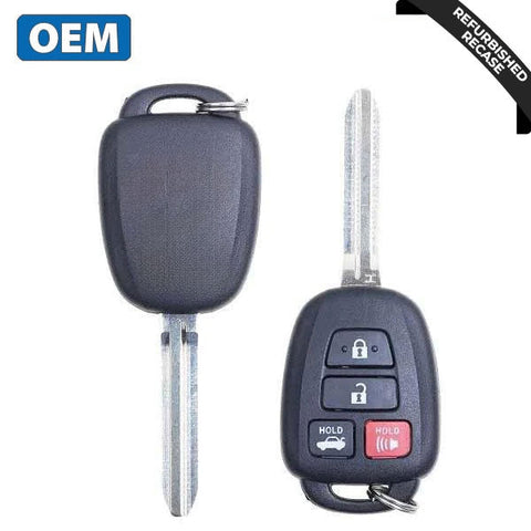 2014-2019 Toyota Camry Corolla / 4-Button Remote Head Key / PN: 89070-06421 / HYQ12BDM (H Chip) (OEM Recase)
