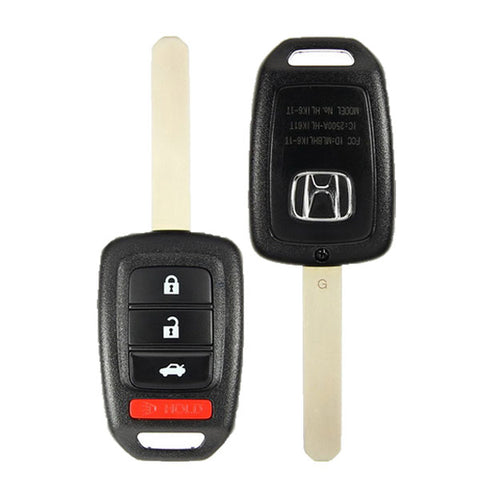 2013-2015 Honda Accord Civic / 4-Button Remote Head Key / PN: 35118-T2A-A20 / MLBHLIK6-1 (OEM)