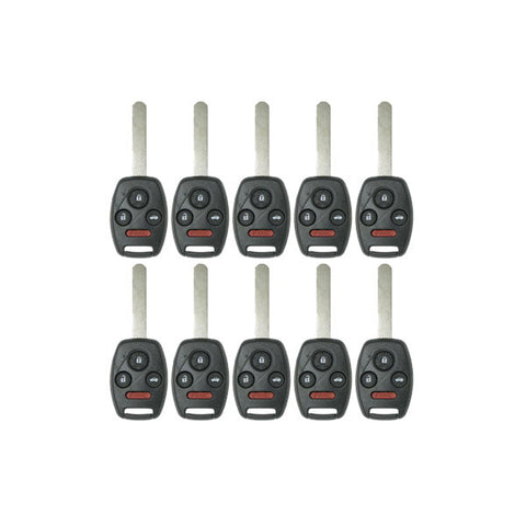 25 x 2008-2015 Honda Accord Pilot / 4-Button Remote Head Key / KR55WK49308 / (AFTERMARKET) (Bundle of 25)