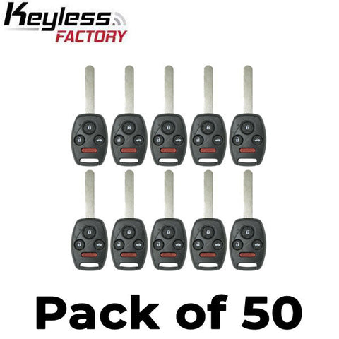 50 x 2008-2015 Honda Accord Pilot / 4-Button Remote Head Key / KR55WK49308 / (AFTERMARKET) (Bundle of 50)