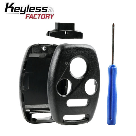 2003-2015 Honda / 4-Button Remote Head Key SHELL Replacement Kit / HO01 / KR55WK49308, MLBHLIK-1T, N5F-A05TAA (AFTERMARKET)