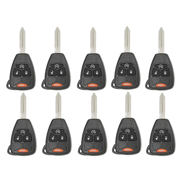 25 x 2007-2018 Jeep Dodge Chrysler / 4-Button Remote Head Key / OHT692713AA (AFTERMARKET) (Bundle of 25)