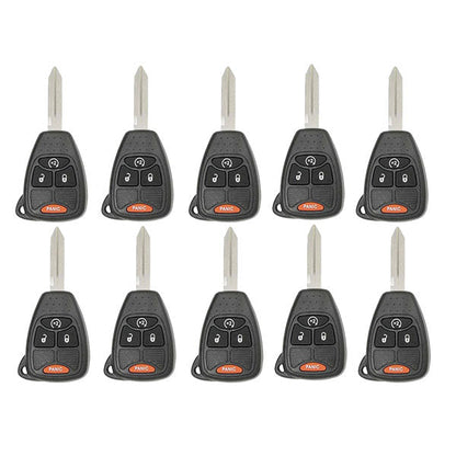 25 x 2007-2018 Jeep Dodge Chrysler / 4-Button Remote Head Key / OHT692713AA (AFTERMARKET) (Bundle of 25)