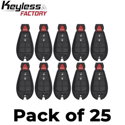 25 x 2013-2019 Dodge RAM / 3-Button Fobik Key / GQ4-53T (AFTERMARKET) (Bundle of 25)