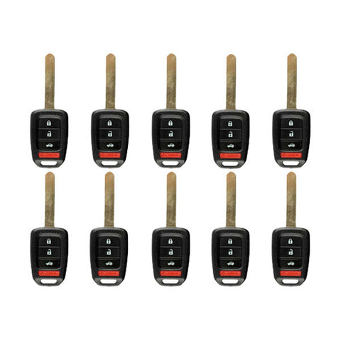 25 x 2016-2020 Honda Accord Civic / 4-Button Remote Head Key / MLBHLIK6-1TA (G Chip) (AFTERMARKET) (Bundle of 25)