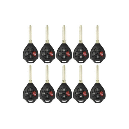 25 x 2007-2010 Toyota Camry Corolla / 4-Button Remote Head Key / PN: 89070-06231 / HYQ12BBY (4D67 Chip) (AFTERMARKET) (Bundle of 25)