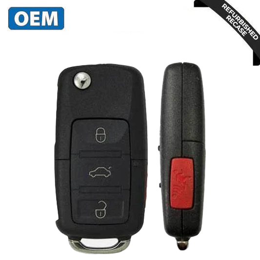 2002-2006 Volkswagen / 4-Button Flip-Key / PN: 1J0959753AM / NBG92596263 (OEM Recase)