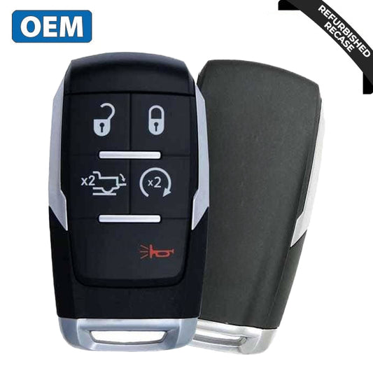 2019-2021 Dodge Ram Pickup HD 2500-5500 / 5-Button Smart Key / PN: 68374994AB 68538050AA 68475385AA / GQ4-76T (OEM Recase)