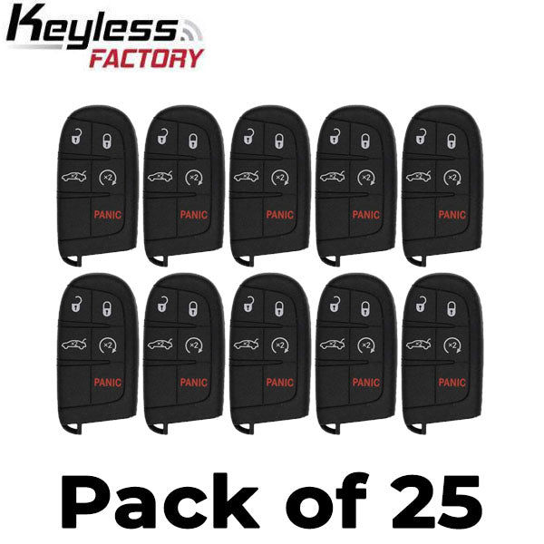 25 x 2015-2021 Dodge Chrysler / 5-Button Smart Key / PN: 68394195 AA / M3M-40821302 (AFTERMARKET) (Bundle of 25)