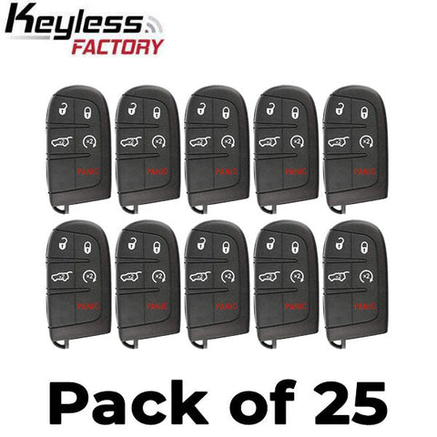 25 x 2014-2022 Jeep Grand Cherokee / 5-Button Smart Key / PN: 68143505AC / M3N-40821302 (AFTERMARKET) (Bundle of 25)