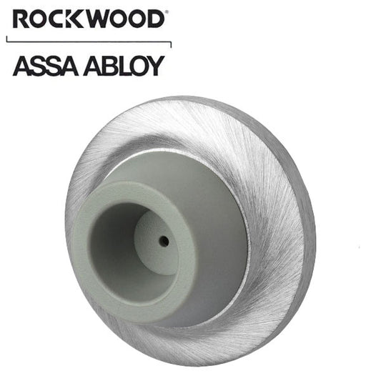 Rockwood - 405 - Concave Solid Cast Wall Stop - Lead Anchor Fastener - Satin Chrome