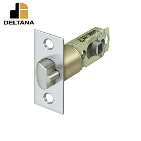 Deltana - Square Adjustable Latch Entry - 2-3/8" Backset - 1 3/8" - 2" Door Thickness -  Satin Chrome