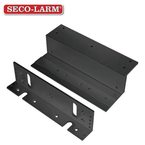Seco-Larm - "Z" Brackets for 1200 lb Series Electromagnetic Locks - Indoor (Black)