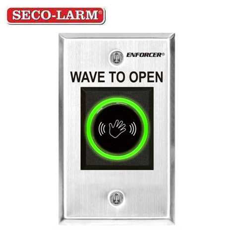 Seco-Larm - No Touch - RTE IR Sensor - Single Gang Sensor Plate - English