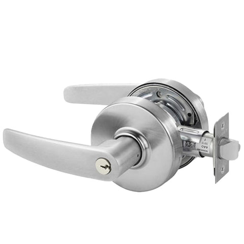 Sargent - 28-7G05-LB - Line Bored Knob - Entrance/Office Cylindrical Lever Lockset - B-Rose - RA Keyway - Deadlatch - Non-Handed - Grade 2 - Satin Chrome 26D