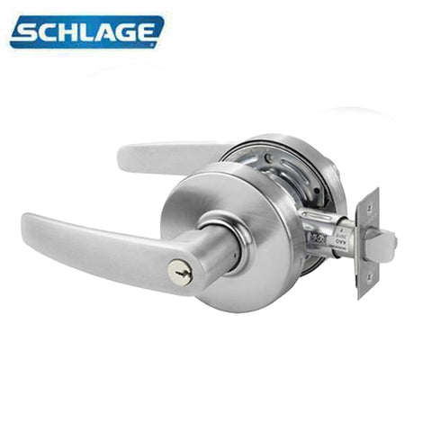Sargent - 28-7G05-LB - Line Bored Knob - Entrance/Office Cylindrical Lever Lockset - B-Rose - LF Keyway - Deadlatch - Non-Handed - Grade 2 - Satin Chrome 26D