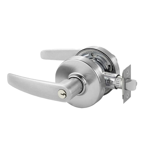 Sargent - 28-7G05-LB - Line Bored Knob - Entrance/Office Cylindrical Lever Lockset - B-Rose - LF Keyway - Deadlatch - Non-Handed - Grade 2 - Satin Chrome 26D