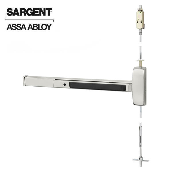 Sargent - WD8613F - Concealed Vertical Exit Rod - #41 Cylinder - 33" x 36" - RHR - Satin Stainless Steel - Grade 1