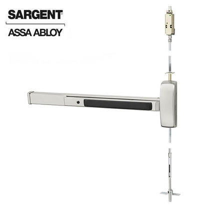 Sargent - WD8613F - Concealed Vertical Exit Rod - #41 Cylinder - 33" x 36" - RHR - Satin Stainless Steel - Grade 1