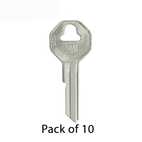 GM B10 / 32318 Mechanical Key (Strattec) (Pack Of 10)