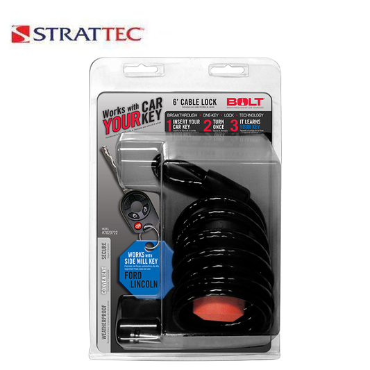 Strattec - 7023722 - Cable Lock - Ford Lincoln Land Rover - Side Cut - 6ft
