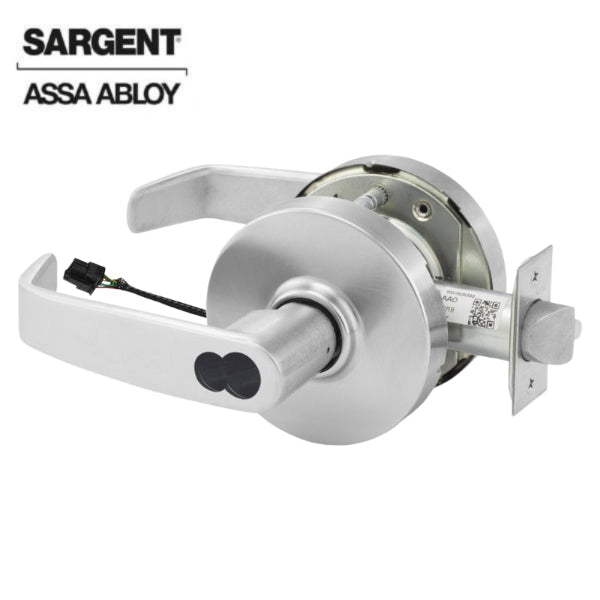 Sargent - 10G70/71 Series - Electrified Cylindrical Lock - Fail Secure - 12V - LL Design - LFIC Prep - Less Core - RX Switch - Satin Chrome (26D)