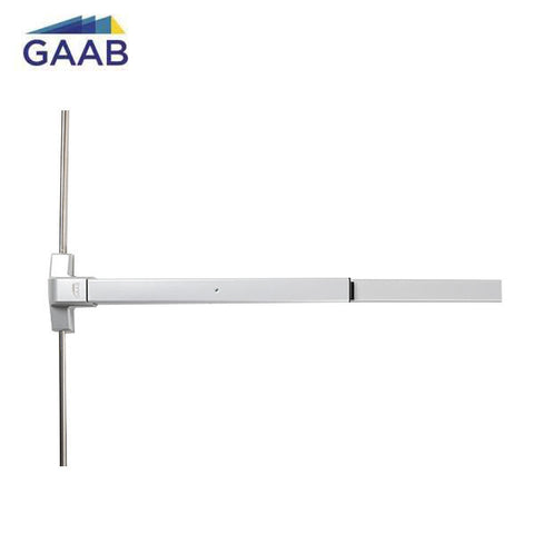 GAAB - T342-04 - Vertical Rod Exit Device - 2 Point Latch - Press-Style Bar - No Dogging - 42" - Satin Chrome - Grade 1