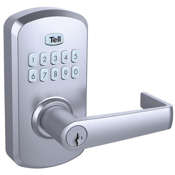 TELL-CL103930 electronic keypad lock, showcasing easy rekeying functionality.