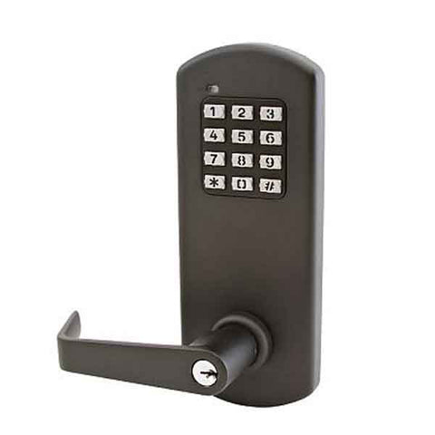 TownSteel - XCE2010S - Electronic Push Button Lever Set - Rigid Lever Set - Sentinel Lever - Dark Oxidized Bronze  - Grade 1