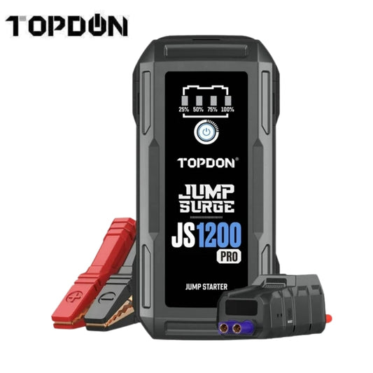 TOPDON - 1800 Peak Amp Battery Jumpstarter - Power Bank and Flashlight