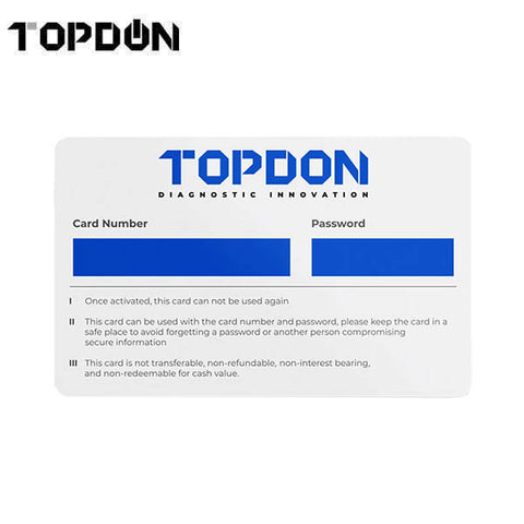TOPDON - HD-KIT - HD 1 Year Heavy Duty Updates Software Card w/ 6-Pin & 9-Pin Connector Cables ( machine sold separately )