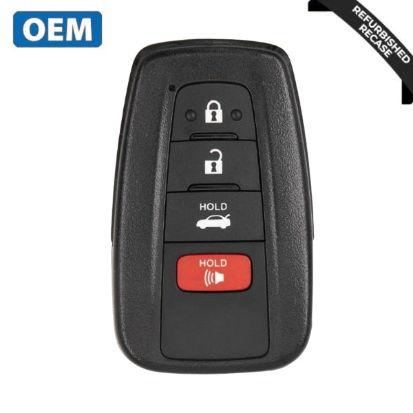 Toyota Camry Hybrid 4-button proximity smart key fob (OEM 89904-06350) front view