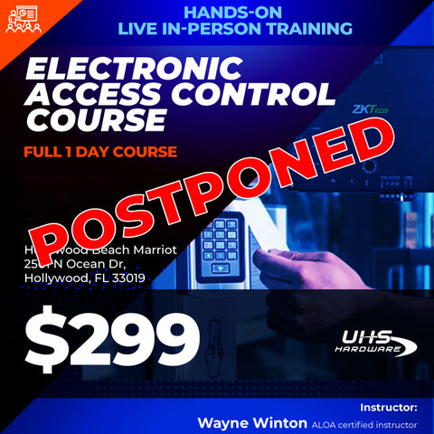 Hands-On Live In-Person Training - Electronic Access Control Training Course - Full 1 Day Course (Hollywood, Florida)
