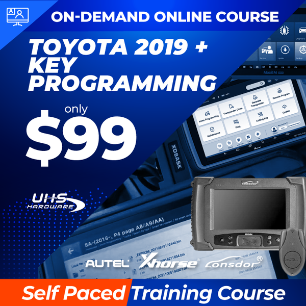 Recorded On-Demand Training - New Toyota System 2019+ Key Programming with Autel, Lonsdor & Key Tool Plus Course