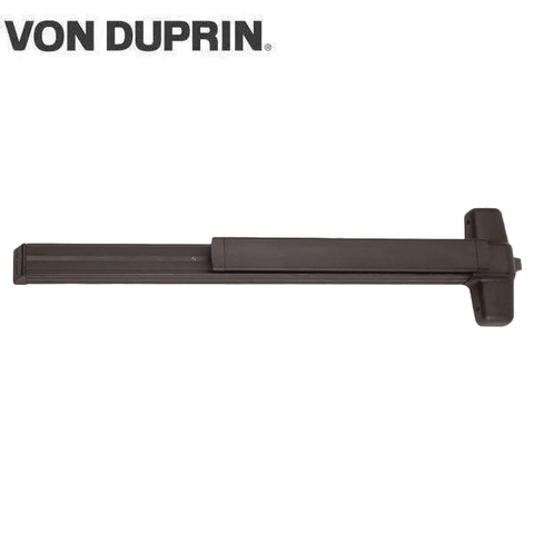 Von Duprin - QEL99EO-3-26D - Rim Exit Device - Quiet Electronic Latch Retraction - Exit Only - Less Trim - Dark Bronze Anodized - Compatible with Metal or Wood Doors