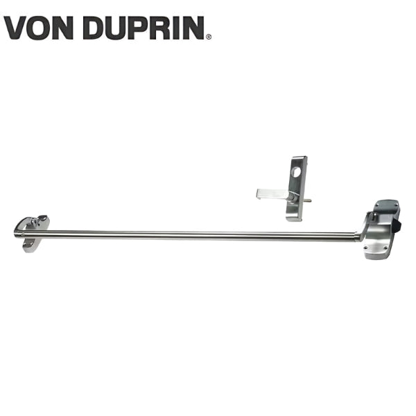 Von Duprin - 88L - Grade 1 - Rim Exit Bar - Wide Stile Crossbar - 48" -  Classroom Function - Less Trim - Hex Key Dogging - Bright Chrome 626/US26 Finish - Field Reversible - Left Hand Reverse