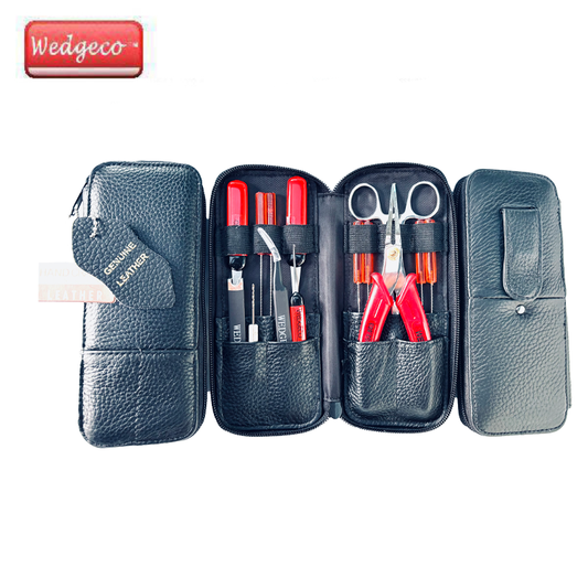 Wedgeco -  Broken Key Extractor with Genuine Leather Case -  Advanced Kit  (#5500) (Updated Version)