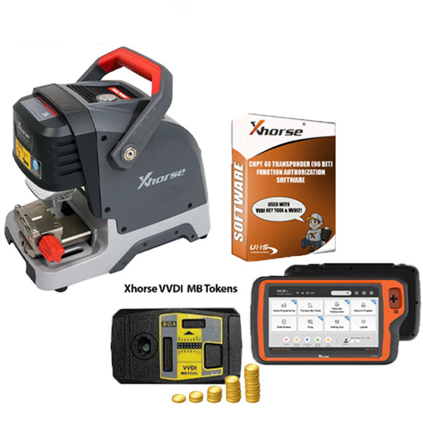 Xhorse - Complete Cut & Programming Bundle - Condor XC Dolphin XP-005 High Sec Portable Key Cutting Machine & VVDI Key Tool PLUS Tablet